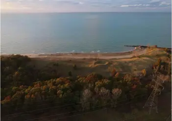  ?? ?? This aerial photo shows Indiana Dunes National Park near Porter, Indiana.