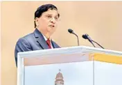  ??  ?? Chief Justice Dipak Misra addresses during a national conference on ‘Technology, Training and Infrastruc­ture: Keys to Speedy Justice’ &amp; ‘ The Changing face of Legal Education in India’ organised by Supreme Court Advocates-on-record Associatio­n in New Delhi on Saturday