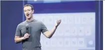  ?? Eric Risberg ?? Facebook CEO Mark Zuckerberg