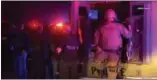  ??  ?? Massive police response in California after a hooded gunman opened fire killing 12at a country dance bar. A survivor of the shooting described moments of panic as a gunman turned a dance floor into a killing zone.