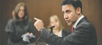  ?? SEAN KILPATRICK/THE CANADIAN PRESS ?? Federal Justice Minister Arif Virani says Ottawa's budget commitment to spend $3.5 billion on research and infrastruc­ture at universiti­es could be thwarted in Alberta.