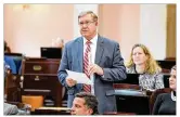  ??  ?? State Rep.
Bob Cupp, R-Lima, a former state supreme court justice,
was chosen by a 55-38 vote to lead the Ohio House as the new speaker.