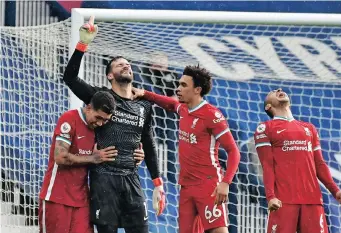  ?? | RUI VIEIRA Reuters ?? GOALKEEPER Alisson was Liverpool’s hero again on Sunday, but at the other end of the pitch this time.