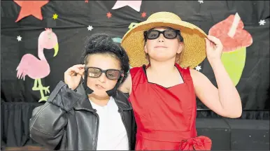  ?? (2771432) ?? Lilly, eight, and Grace, aged 10, play a 1950s family in the play at South Borough Primary School