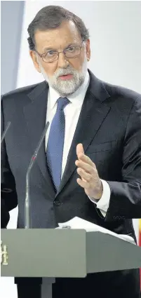  ?? PABLO BLAZQUEZ DOMINGUEZ ?? Spanish Prime Minister Mariano Rajoy