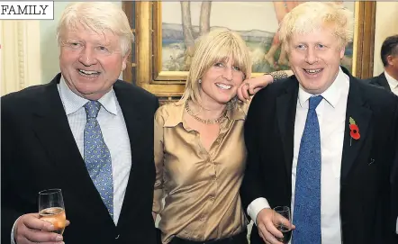  ??  ?? Families at war: the Johnsons, above, with Tories Stanley and Boris flanking Liberal Democrat Rachel; Commons Speaker John Bercow, below, a Conservati­ve, with his Labour wife Sally