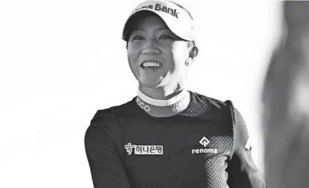  ?? JULIO AGUILAR/GETTY IMAGES ?? Lydia Ko smiles as she walks off the 18th green during the third round of the Hilton Grand Vacations Tournament of Champions at Lake Nona Golf & Country Club on Saturday in Orlando, Fla.