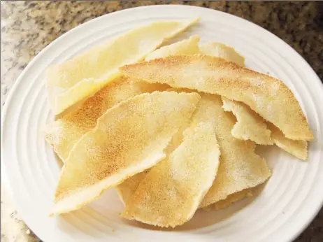  ?? ?? Crispy, crunchy, flavourful cassava bread (Photo by Cynthia Nelson)