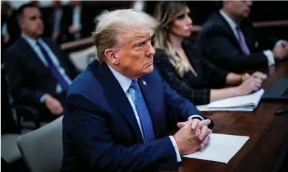  ?? ?? Donald Trump at his fraud trial in New York City on 6 November. Photograph: Reuters