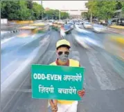  ?? RAVI CHOUDHARY/HT FILE ?? The oddeven scheme was first implemente­d in Delhi in January 2016 and the second in April the same year.