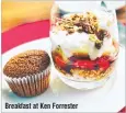  ??  ?? Breakfast at Ken Forrester