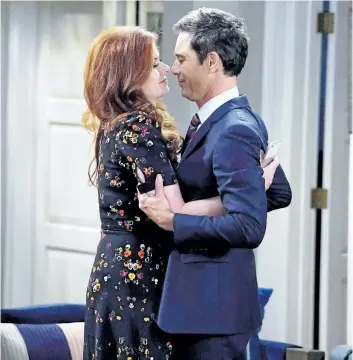  ?? CHRIS HASTON/NBC ?? Will & Grace Episode 101, 11 Years Later, stars Debra Messing as Grace Adler, Eric McCormack as Will Truman.