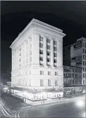  ?? CoStar Group ?? THE NINE-STORY Merritt Building, with its Colorado Yule marble exterior, is shown in 1916.