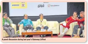  ??  ?? A panel discussion during last year’s Gateway LitFest