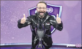  ?? Antonio Abrego Pokergo ?? Daniel Negreanu after winning the overall Pokergo Cup series title Wednesday at the Pokergo studio.