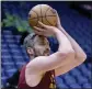  ?? MATTHEW HINTON — THE ASSOCIATED PRESS, FILE ?? Cavaliers forward Kevin Love warms up before a game against the Pelicans on Feb. 10.