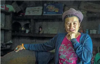  ??  ?? Prem Kumari Gurung operates a guesthouse at Lapu Bhesi, which has had no electricit­y for two years.