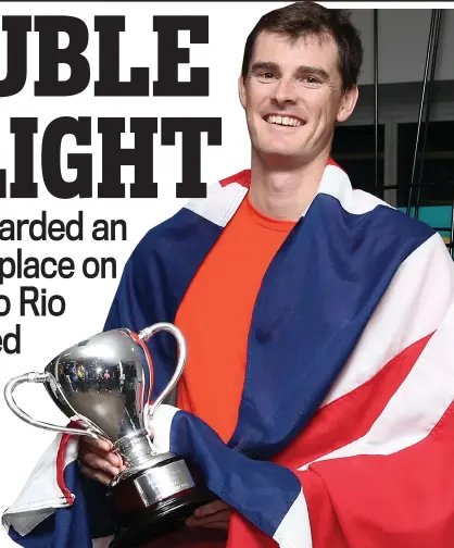  ??  ?? In among the prizes: Murray, with his Australian Open doubles trophy, is having the year of his dreams