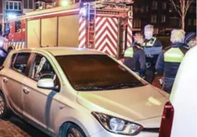  ?? FOTO BFM ?? In maart 2019 werd in de Marsstraat een auto in brand gestoken.