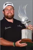  ??  ?? Ireland’s Shane Lowry celebrates winning the Abu Dhabi title