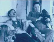  ??  ?? Frida and Diego with Fulang Chang, 1937, anonymous, gelatin silver print.