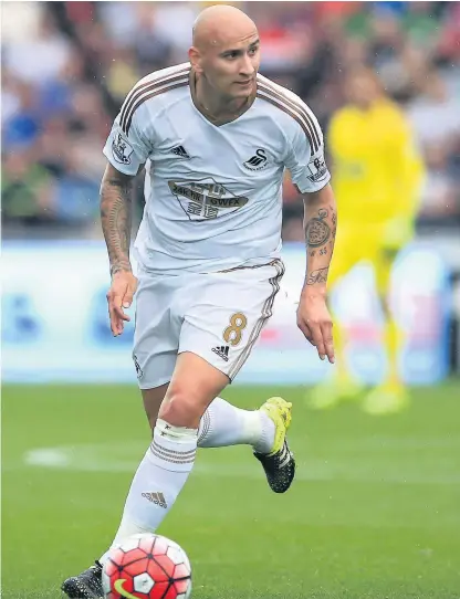  ??  ?? > Jonjo Shelvey admits he is far more relaxed character now than during his spell with the Swans