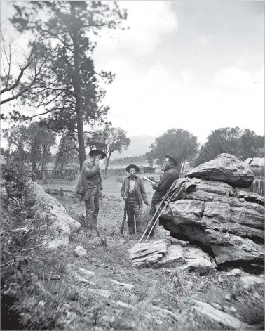  ?? BEN WITTICK, COURTESY PALACE OF THE GOVERNORS PHOTO ARCHIVES (NMHM/DCA), NEGATIVE NO. 42922 ?? ABOVE: View of the Glorieta battlefiel­d in 1880. While casualty counts were dramatical­ly lower at Glorieta than in Gettysburg — roughly 7,000 soldiers died at Gettysburg; about 100 died at Glorieta — the U.S. Army’s victory preserved the West and its resources for the Union.