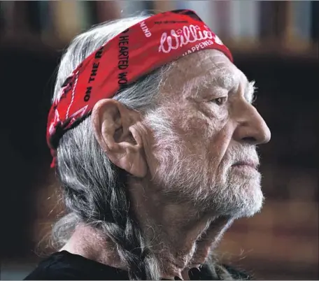  ?? Genaro Molina Los Angeles Times ?? “WHETHER you’re on one side or the other, whoever you want to vote in or out, it’s something to talk about,” Willie Nelson says of song.