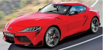  ??  ?? Legend returns: Toyota’s fifth-generation sports car, the GR Supra