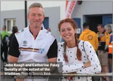  ?? Photo by Domnick Walsh ?? John Keogh and Catherine Foley Queally at the outset of the triathlon.