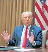  ?? AFP ?? US President Donald Trump speaks before signing the executive order on hiring Americans, which is aimed at limiting the recruitmen­t of foreign workers, at the White House on Monday.