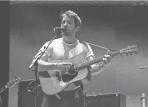  ?? AMY HARRIS/INVISION/AP ?? Robin Pecknold of the Fleet Foxes performs at the Coachella Music & Arts Festival on April 14, 2018, in Indio, California. The Fleet Foxes’ song “White Winter Hymnal,” written by Pecknold, and released in 2008, has become a modern holiday standard, sung by children’s choirs in countless school assemblies.