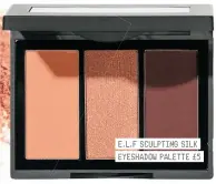  ??  ?? E.L.F SCULPTING SILK EYESHADOW PALETTE £5