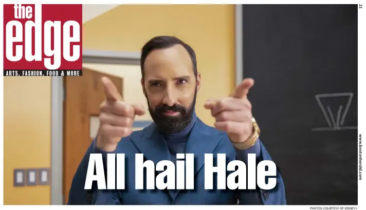  ?? PHoTos courTesy of disney+ ?? TWO HALVES MAKE A HALE: Tony Hale plays twin brothers in ‘The Mysterious Benedict Society — here as Mr. Curtain and below as Mr. Benedict.