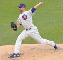  ??  ?? Cubs manager Joe Maddon says he’s concerned about overusing left- handed reliever Mike Montgomery and talks with him daily.
| DAVID BANKS/ AP