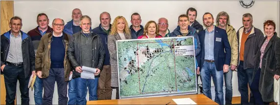  ??  ?? Sligo County Council officials, members of Sligo County Council, and members of South Sligo Greenway Committee at a meeting which took place at Tubbercury on October 31.