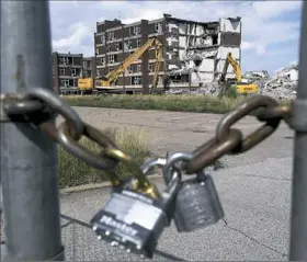  ?? Steph Chambers/Post-Gazette ?? A planned redevelopm­ent at the former Penn Plaza apartments site displaced residents, many of whom were elderly and low-income.