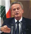  ?? ?? Riad Salameh, governor of Lebanon’s central bank