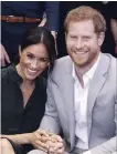  ?? CHRIS JACKSON THE ASSOCIATED PRESS ?? Kensington Palace announced Monday that Meghan, Duchess of Sussex, and Prince Harry are expecting a child next year.