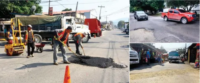  ?? FOTOS: MOISÉS VALENZUELA ?? PANORAMA. La ciudad tiene pavimentos de más de 60 años y en su mayoría ya cumplieron su vida útil, dicen los expertos en infraestru­ctura.