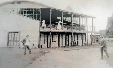  ??  ?? Built in 1898-9 and covered with a barrel-vaulted roof in 1911, the Golden Bay grandstand still looks much the same today.