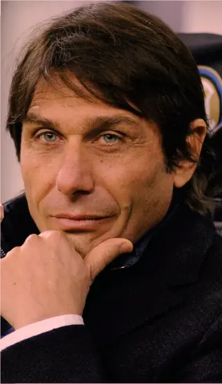 ??  ?? Tecnico e talento Antonio Conte, 50 anni, prima stagione con l’Inter. A sinistra Christian Eriksen, 28, arrivato a gennaio dal Tottenham