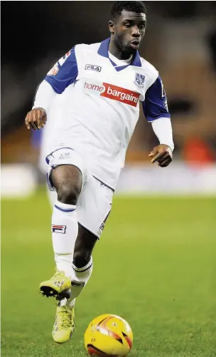  ?? Alex Morton ?? Abdulai Bell Baggie in action for Tranmere Rovers during his spell at Prenton Park