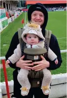  ?? ?? Start them young: Ezra is ready for his first-ever football match