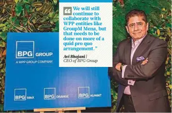  ?? Virendra Saklani/Gulf News ?? ■ Avi Bhojani, CEO of BPG Group at his office in Dubai.