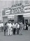  ?? STAFF FILE ?? Wrestling fans stream into the Norfolk Arena in May 1966. The arena was the first major venue for indoor sports in Tidewater.