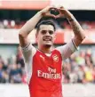 ??  ?? Granit Xhaka opened the scoring for Arsenal in the second half