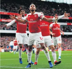  ??  ?? Goal machine: Arsenal forward Pierre-Emerick Aubameyang says he can still become even better