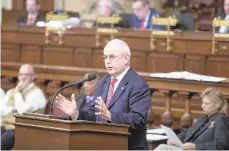  ?? COURTESY OF PENNSYLVAN­IA HOUSE ?? State Rep. Frank Ryan, R-Lebanon County, caused a stir two weeks ago when he outlined a proposal to tax retirement income.