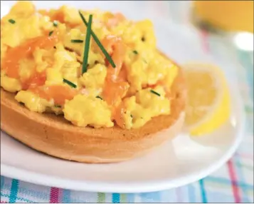  ?? TRIBUNE CONTENT AGENCY ?? Scrambled eggs are delicious on their own or atop a toasted bagel with smoked salmon.